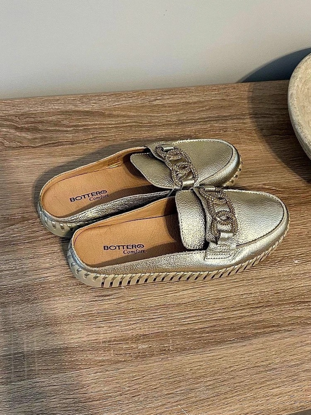 BOTTERO Silver Buckle Mules - Never Worn